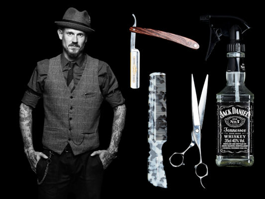 BARBIER, FOTOPROJEKT JUNGE WILDE ALTES HANDWERK, HANDWERKER, PORTRAITSERIE SW, HANDWERKSKAMMER FREIBURG, VERNISSAGE