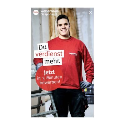 WEBERHAUS, RECRUITING KAMPAGNE, HANDWERK, AUFRICHTER, MALER, ELEKTRIKER